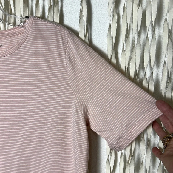 Eileen Fisher Blush Stripe Short Sleeve Tee Size XS - Picture 5 of 9